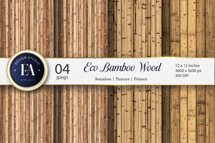 Bamboo Wood Texture Natural Eco Rustic Digital Paper example image 1