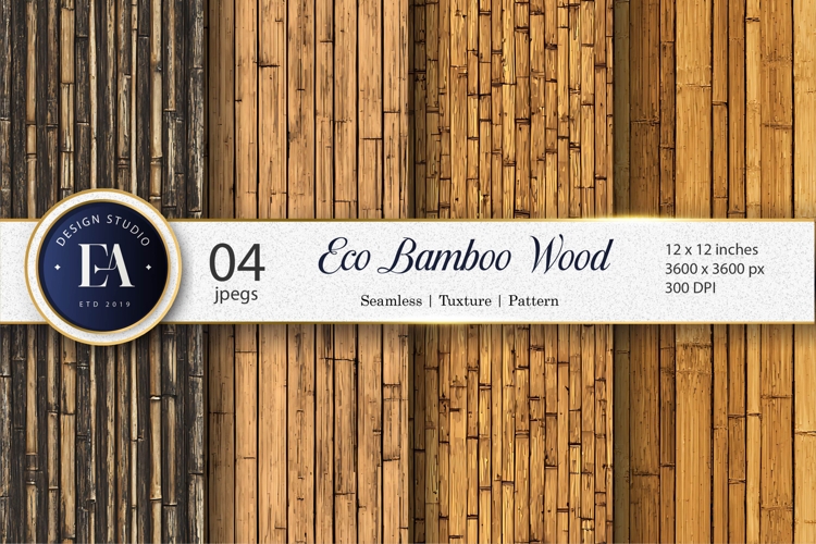 Bamboo Wood Texture Natural Eco Rustic Digital Paper example image 1
