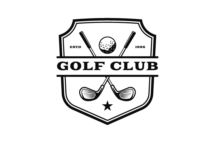 Vintage Golf Club Emblem - Professional Shield Logo