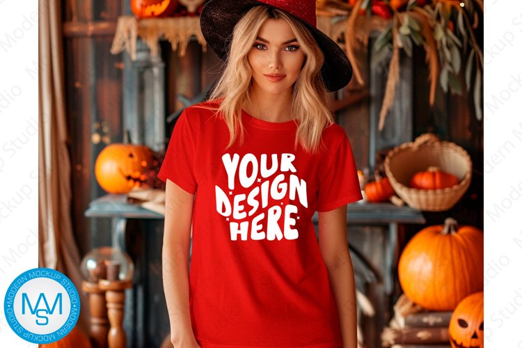 White Tshirt Mockup Image 19