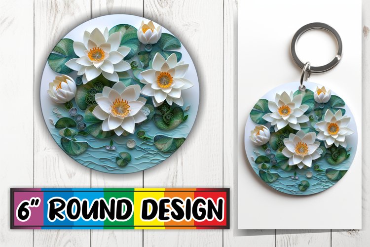 Colorful Petal Circle & Keychain example image 1