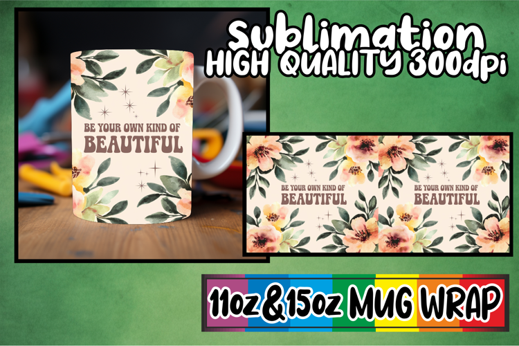 Gentle breezes 11oz 15oz sublimation wrap, Flower Quote