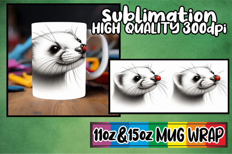 Cheerful smiles 11oz 15oz sublimation wrap, Cute Animals