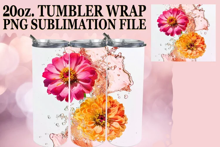 Lily Breeze: 20oz Sublimation Tumbler Art