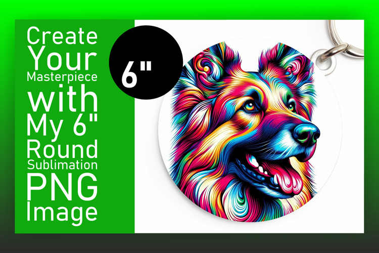 Playful Round Design Car Coaster PNG , Dog