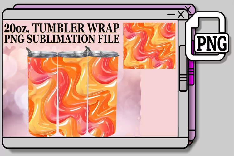 Vibrant Colorful Pattern 20oz Tumbler Wrap Series