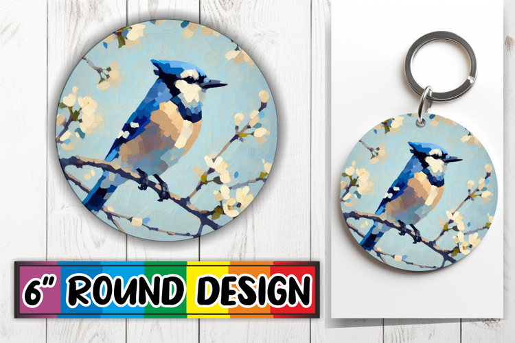 Radiant Round Ornaments PNG Design, Birds