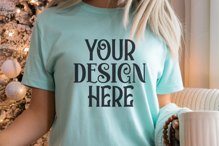 Sapphire Comfort Colors 1717 Christmas Mockup, CC 1717