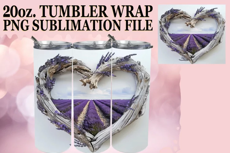 Flower Cascade Tumbler Wrap Sublimation - Woodland Charm