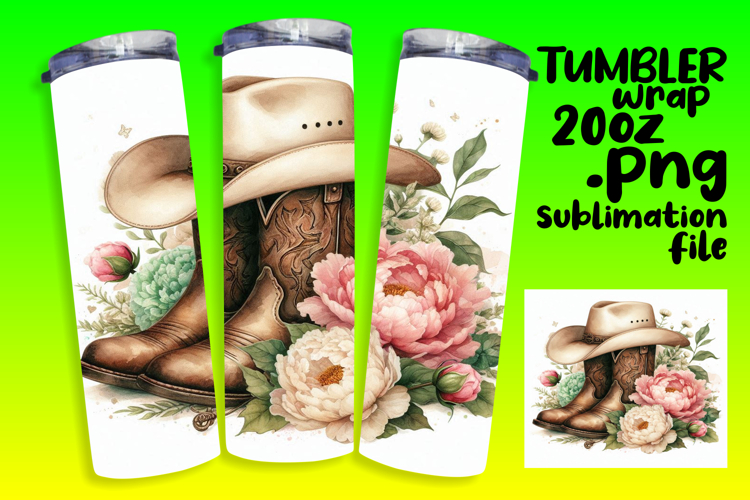 ARTISTIC 20oz Tumbler Wrap for Custom Gifts , Western