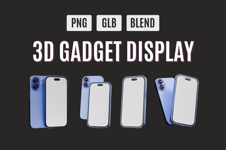 Futuristic 3D Gadget Display Kit Set 01