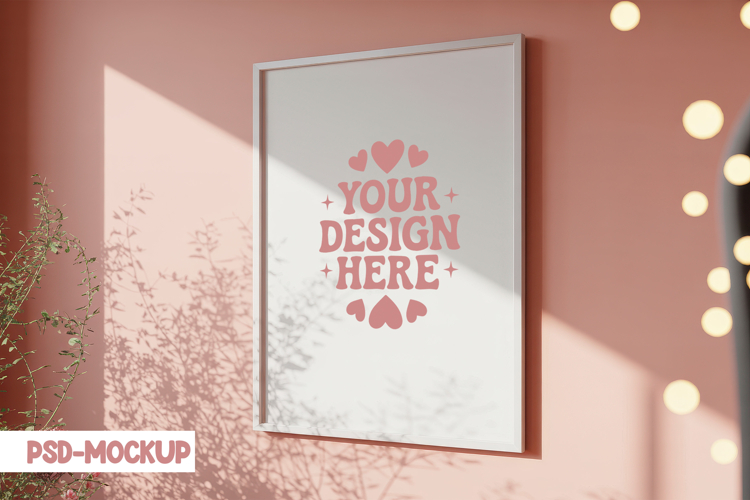 Valentine Minimal Mug PSD JPEG Mockup