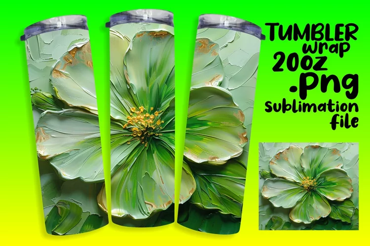 Blossom Burst: 3D Tumbler Art