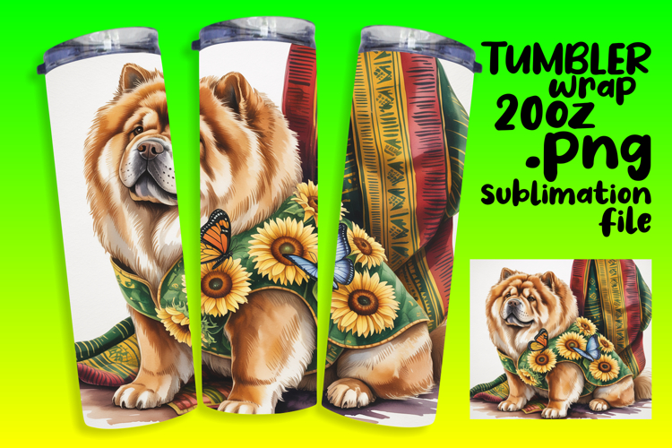 ELEGANT 20oz Tumbler Graphic for DIY , Cute Dog