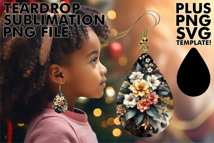 Unique TEARDROP Earrings Design PNG, Leopard Prints