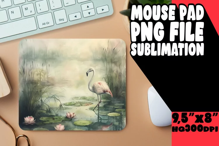 Coastal Calm Flamingo Mouse Pads