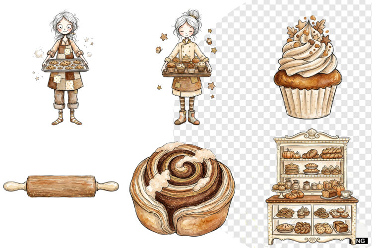 Autumn Bakery Store Clipart example image 1