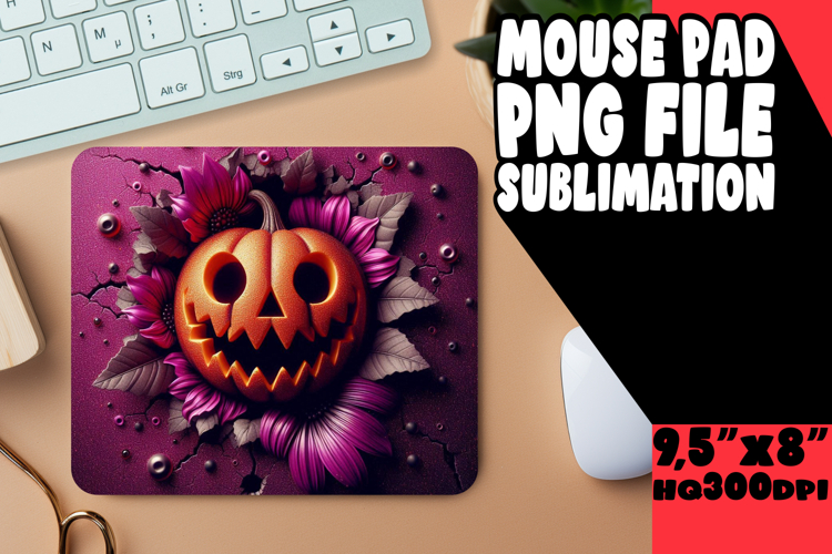 LUMINOUS MOUSE PAD GIFT IDEAS, 3D Pumpkin example image 1
