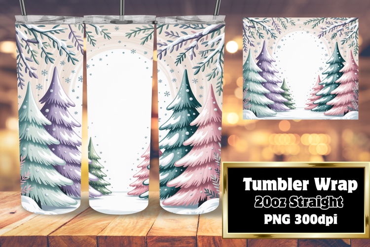 Unique 20oz Gift Tumbler Template , Christmas