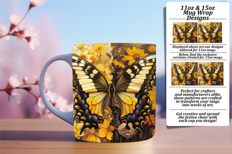 Butterfly Elegance: Spring Mug Mix - 11oz & 15oz example image 1