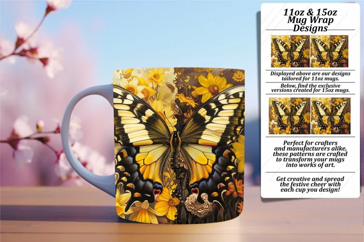 Butterfly Elegance: Spring Mug Mix - 11oz & 15oz