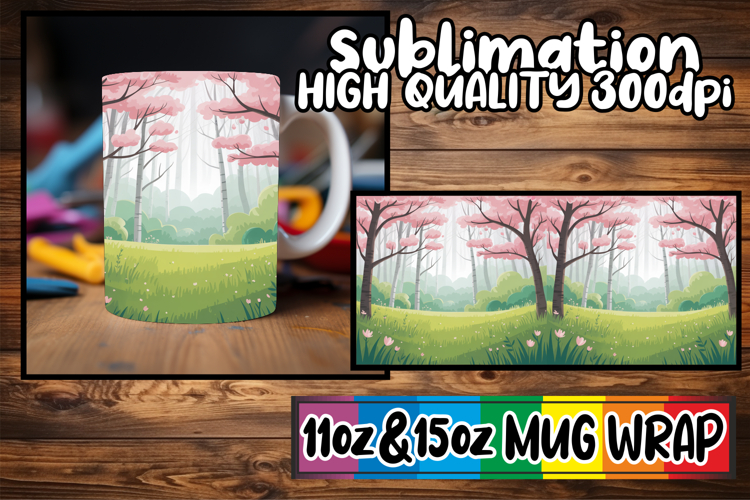 Inspired thoughts 11oz 15oz mug wrap, Spring