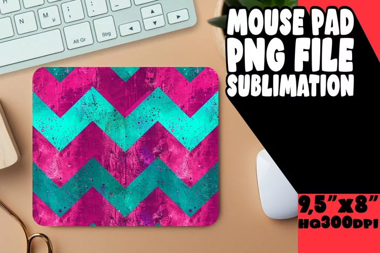 Colorful Sparkly Stripes Mouse Pad