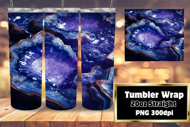 Agate 3D Glitter Wrap for 20oz Tumblers