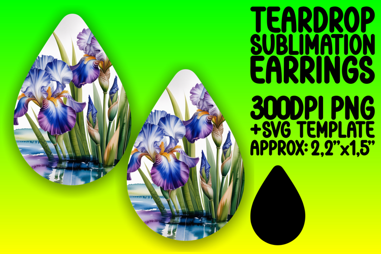Creative Teardrop Design for Earrings , Flowers
