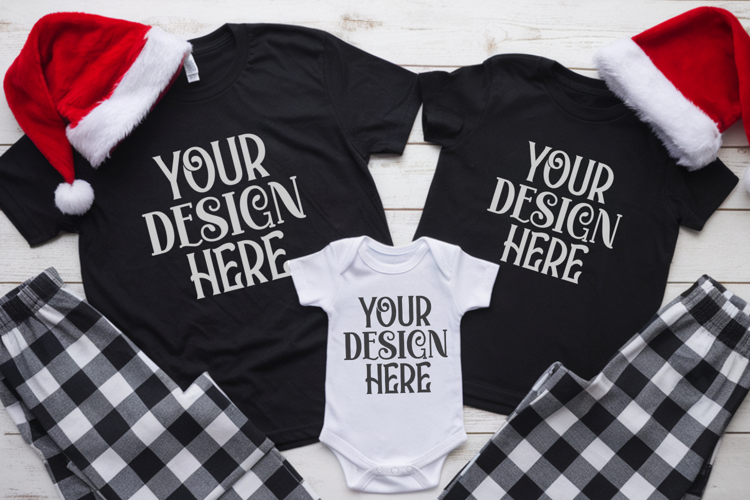 Christmas Family Matching Group T-Shirt Mockup