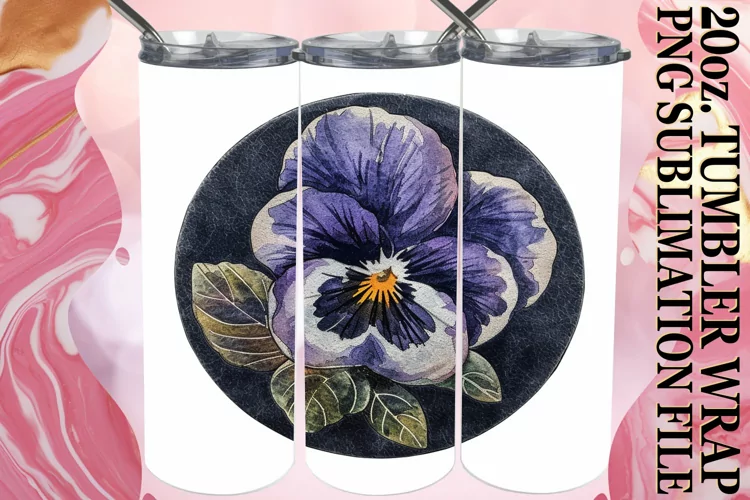 Fresh Blooms Denim Tumbler Sublimation 20oz