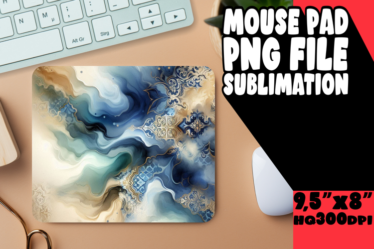COZY MOUSE MAT CREATIVE SUBLIMATION, Watercolor Patter