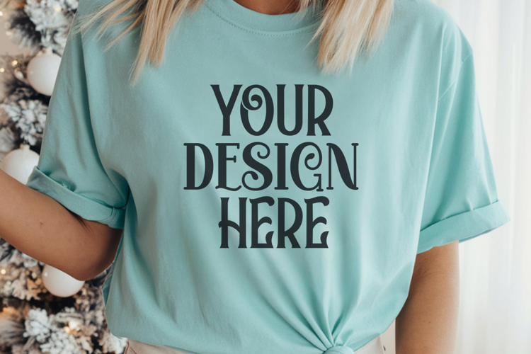 Sapphire Comfort Colors 1717 Christmas Mockup, CC 1717