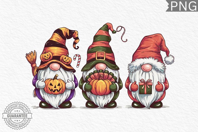 Halloween, Thanksgiving And Christmas - Gnome PNG