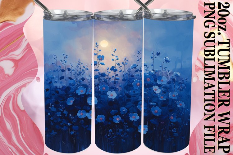 Joyful Spring Meadow of Flowers Tumbler Design example image 1