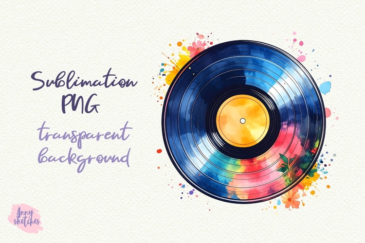 Retro Vinyl Record Clipart Groovy Disco PNG