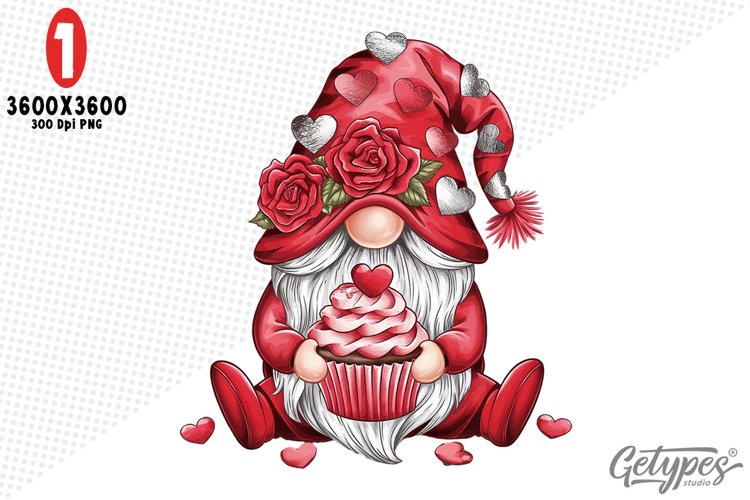 Valentine Gnome Sublimation Clipart - High Quality Design