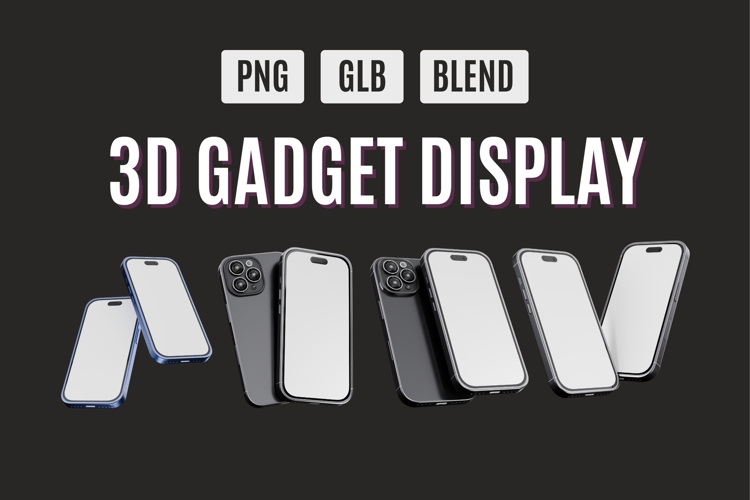 Futuristic 3D Gadget Display Kit Set 02