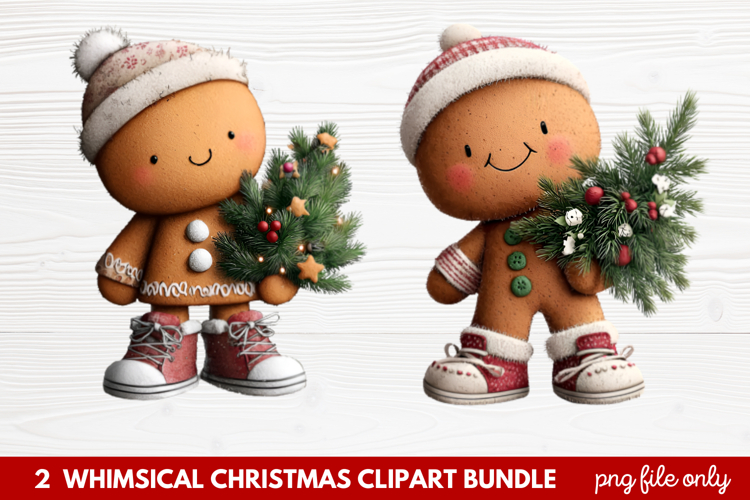 Whimsical Christmas Clipart | Cute Festive Holiday PNG