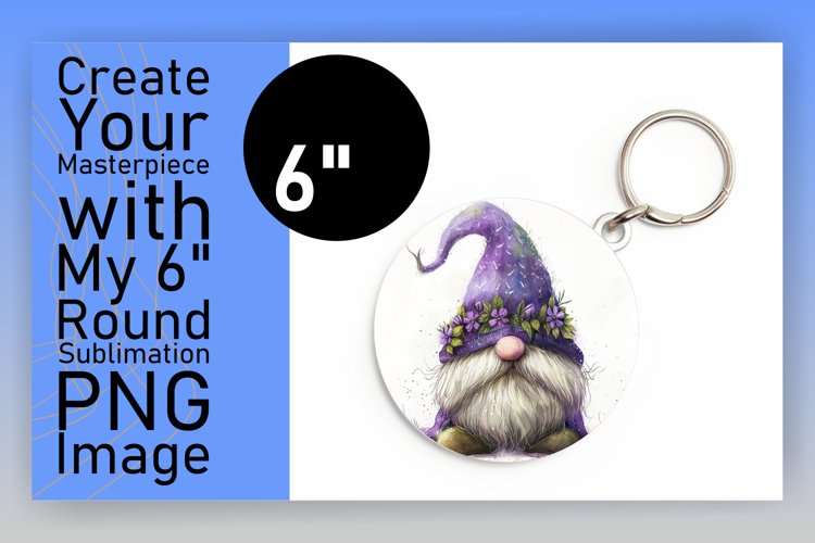 Charming Gnome Round Ornament Sublimation