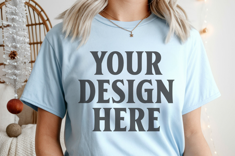 Chambray Christmas Comfort Colors 1717 Mockups, CC 1717 m