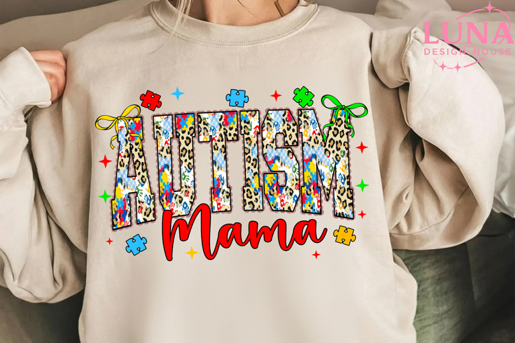 Autism Mama Png, Autism Awareness Png, Coquette Autism Png