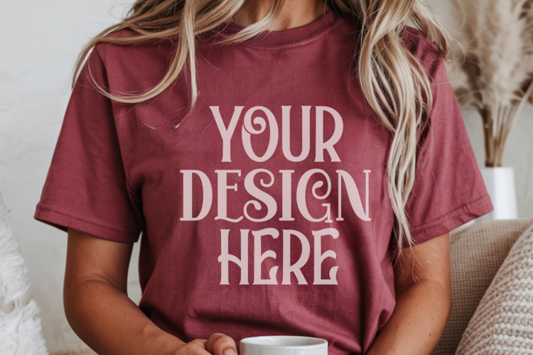 Brick Comfort Colors 1717 Christmas Mockup, CC 1717