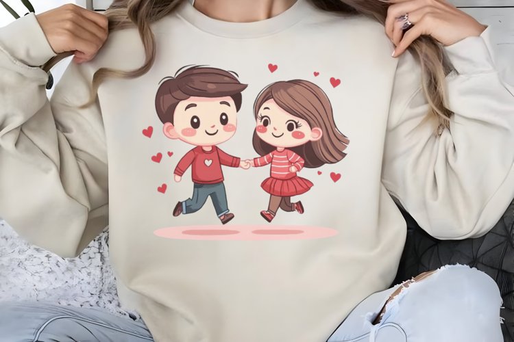 Cute Watercolor Valentines Day Clipart PNG