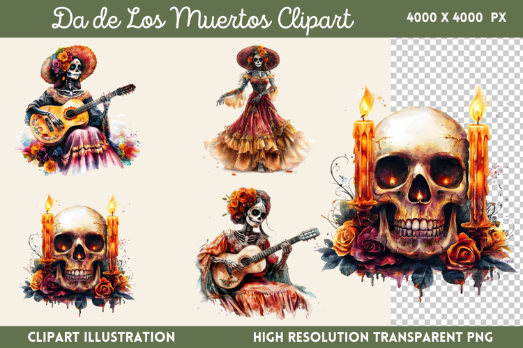 Da de Los Muertos Sublimation PNG