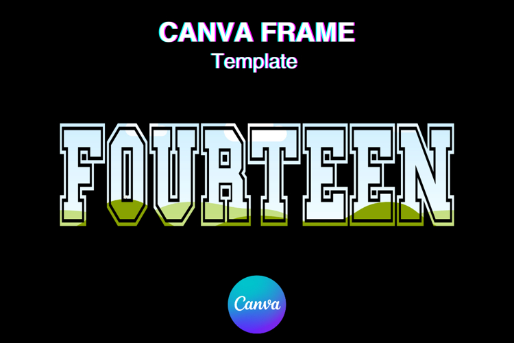 FOURTEEN Canva Frame Number Varsity Family Sport Shirt