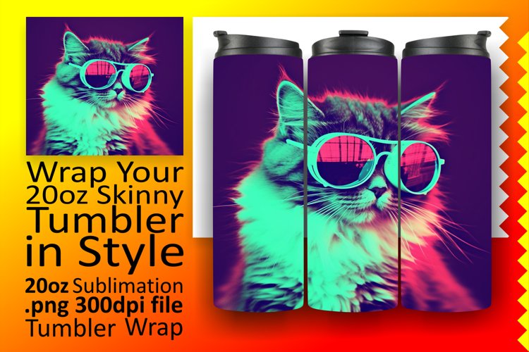 Kitty-Craze Tumbler Wrap: Sublimation Wonders