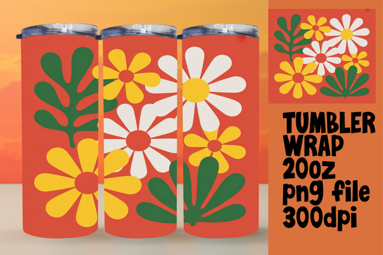 SOPHISTICATED 20oz Sublimation Tumbler , Flowers