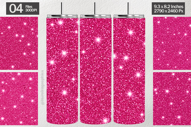 Dark Pink Glitter Tumbler Wrap| Tumbler Sublimation