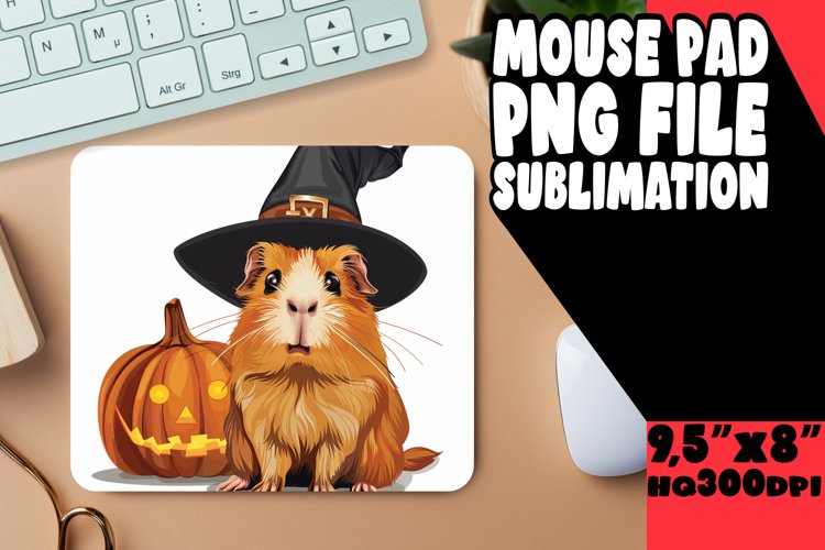 Watercolor Halloween Mouse Pad PNG